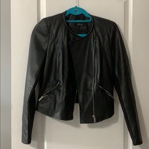 Motorcycle Faux-Leather Jacket